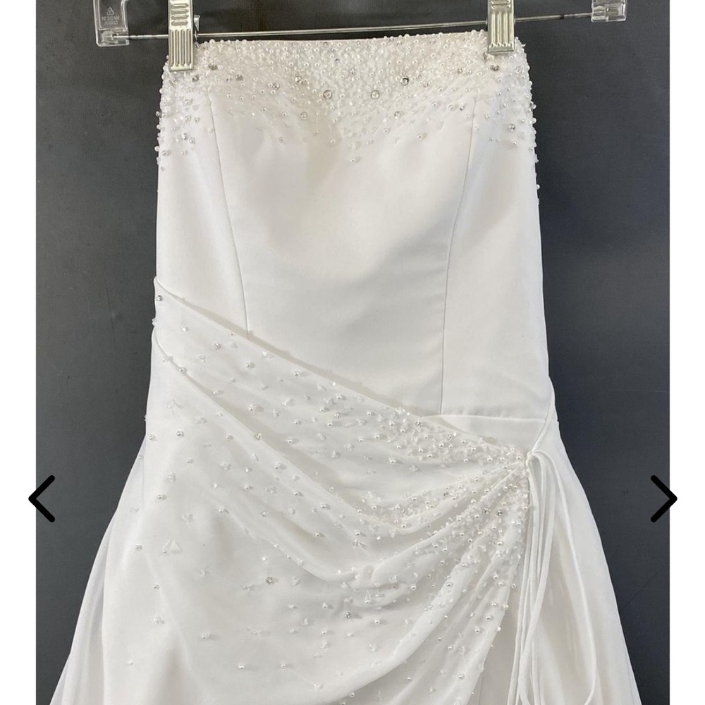 Elegant White Beaded Dress